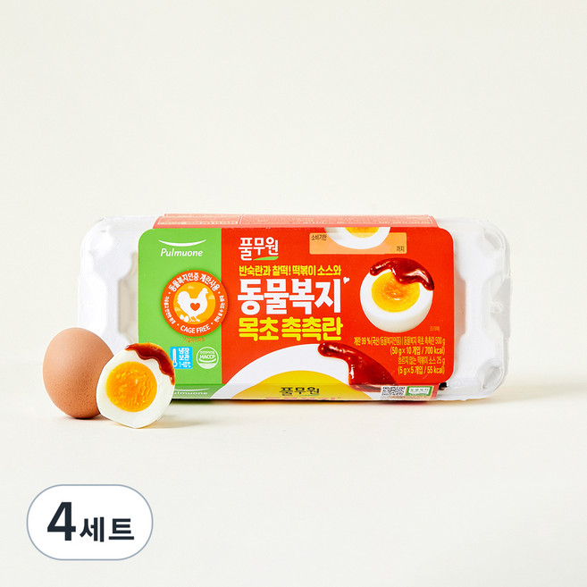 풀무원 동물복지 목초 촉촉란 + 떡볶이소스 5개입 세트 525g, 10구, 4세트