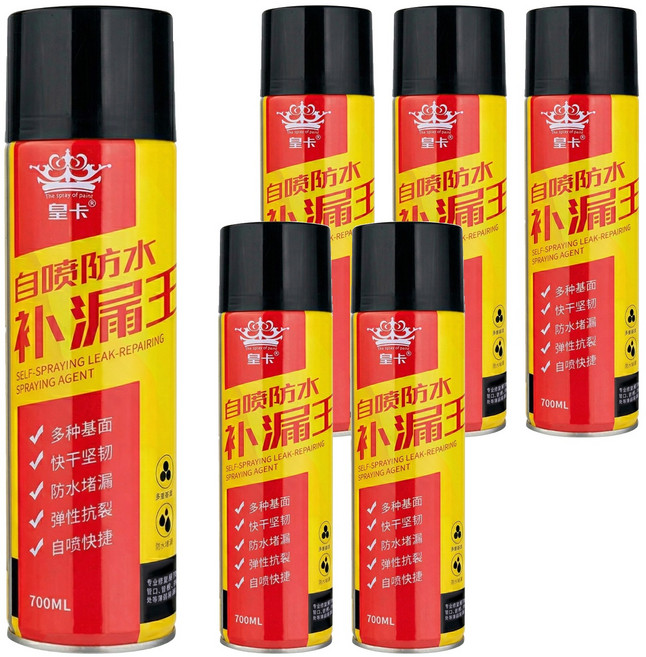皇卡 補漏王 防水劑 黑色, 6瓶
