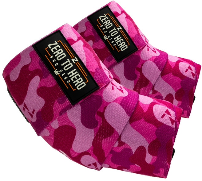 제로투히어로 카모 팔꿈치보호대 SIGNATURE 좌우세트, 1세트, 핑크 카모