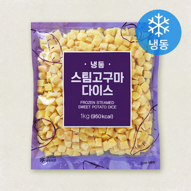 아침과저녁 스팀 고구마 다이스 (냉동), 1개, 1kg