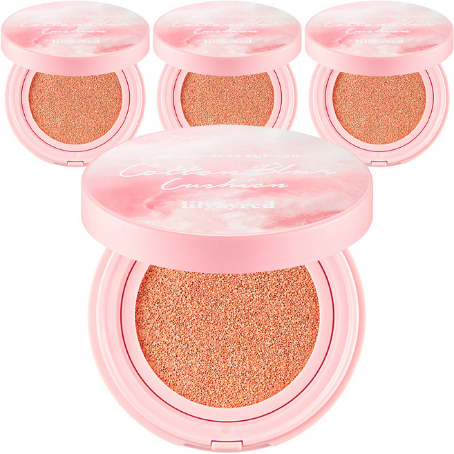 릴리바이레드 코튼 블러 쿠션 파운데이션 15g, 19호 퓨어코튼, 4개