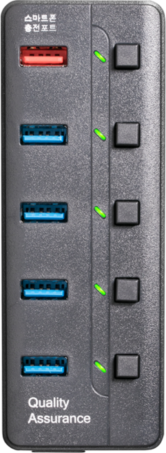 퀄리티어슈런스 5포트 USB 3.0 허브 Q905CU, 1개