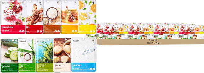Ricocell 保濕面膜組 23g, 100片, 1組
