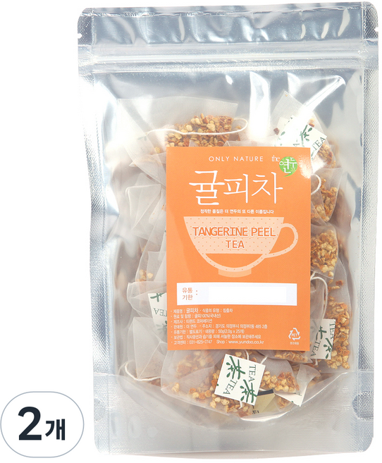 티리얼 삼각티백 귤피차, 25개입, 2개, 2g