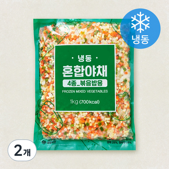 4종 혼합야채 볶음밥용 (냉동), 2개, 1kg