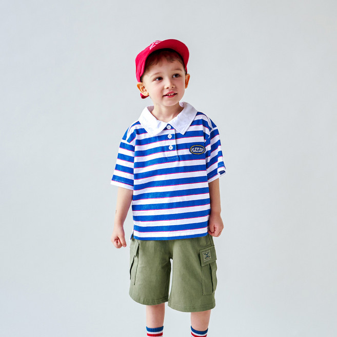 WALTONKIDS 兒童撞色領T恤