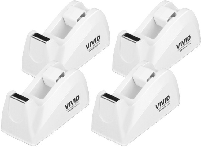 모하코 간편한 스카치테이프 커터기, 화이트, 4개