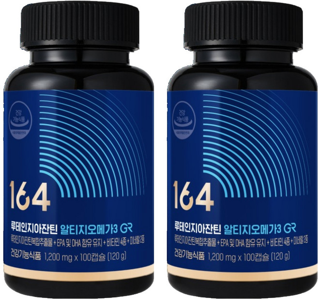 뉴트리원 루테인 지아잔틴 164 알티지 오메가3, 100정, 2개