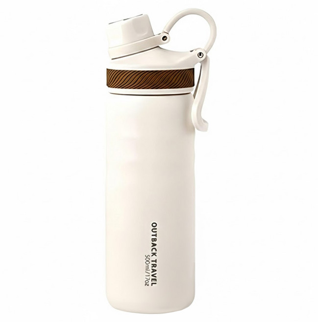 OSLO Outback 不鏽鋼旅行保溫瓶, 象牙白, 500ml, 1個