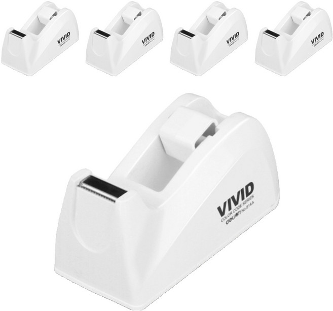 모하코 간편한 스카치테이프 커터기, 화이트, 5개