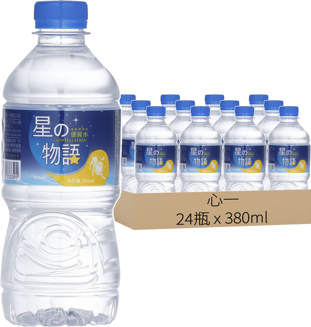 心一 星之物語優質水, 24瓶, 380ml