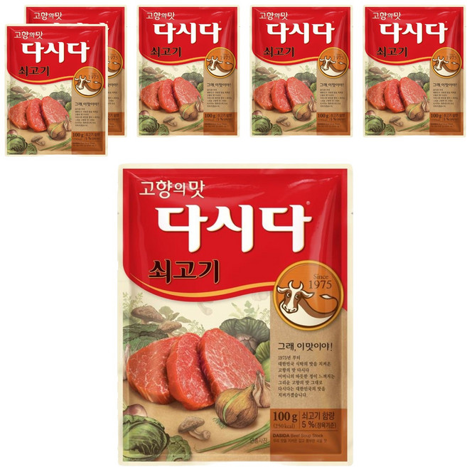 다시다 쇠고기, 100g, 6개