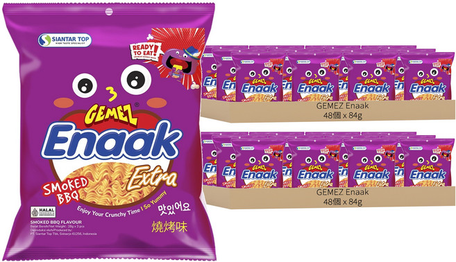 GEMEZ Enaak 韓式小雞麵 燒烤味, 96個, 84g