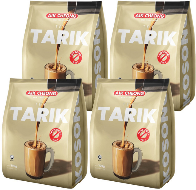 AIK CHEONG 益昌 南洋拉茶風味二合一香滑奶茶 紅茶和奶精, 25g, 12包, 4袋