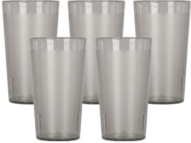 리빙메이트 국산 PC 안깨지는 물컵 340ml, 스모그, 5개