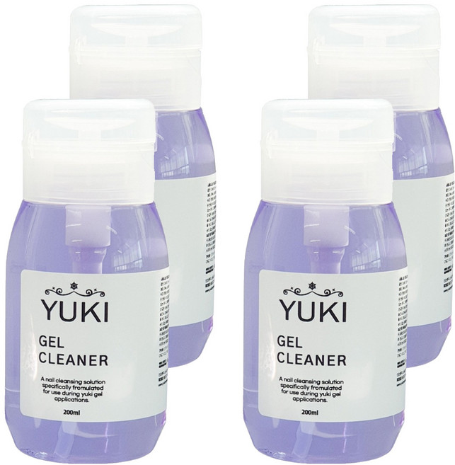 유키 대용량 펌프형 젤클리너, 200ml, 4개