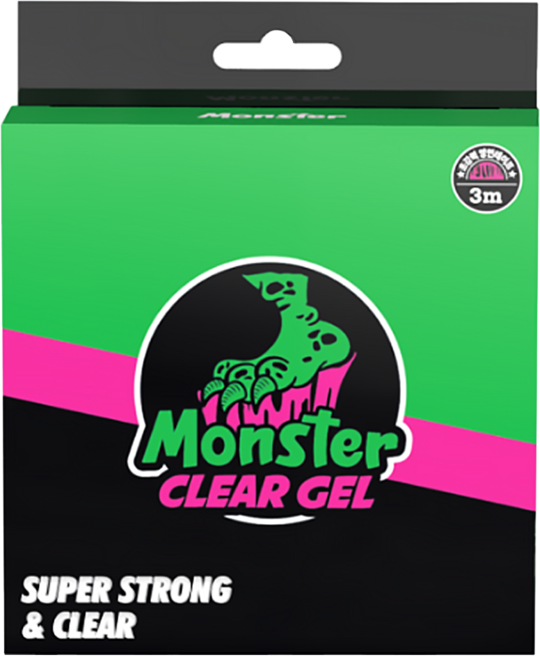 Monster CLEAR GEL 矽膠雙面膠帶, 透明, 2個