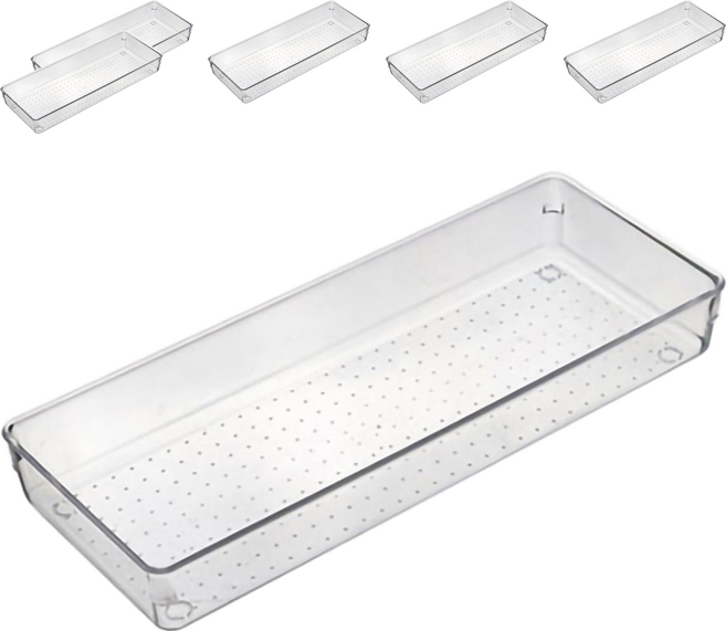 isona 愛收納 壓克力收納盒, 1層, 透明色