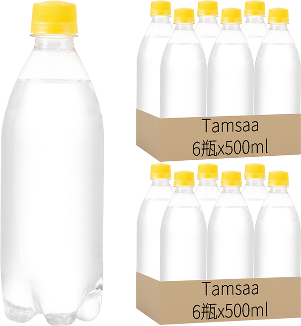 Tamsaa Aqua系列 無標籤檸檬風味氣泡水, 500ml, 12瓶
