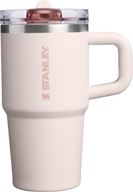 STANLEY 台灣公司貨 防漏吸管隨手杯, 山櫻粉, 1個, 590ml