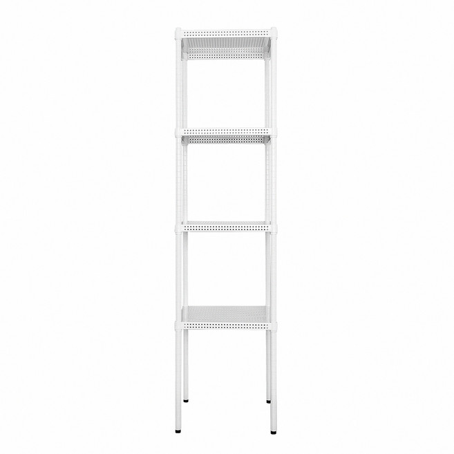 dayneeds 日需百備 極致美學 烤漆四層架 沖孔鐵架/收納層架/展示架/層架/鐵架, 白色, 4層