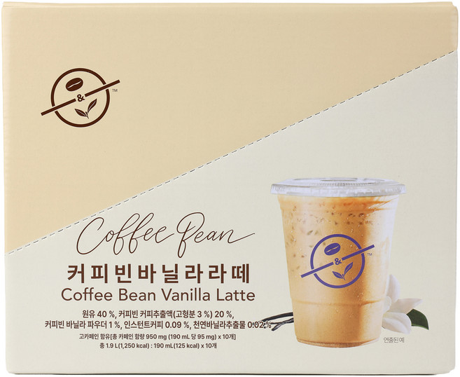 The Coffee Bean 香草拿鐵 袋裝, 190ml, 10包