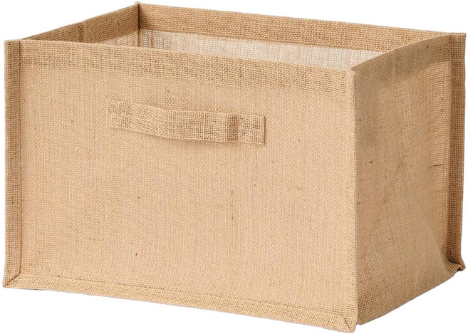 MUJI 無印良品 長方形黃麻收納袋, 棕色, 1個