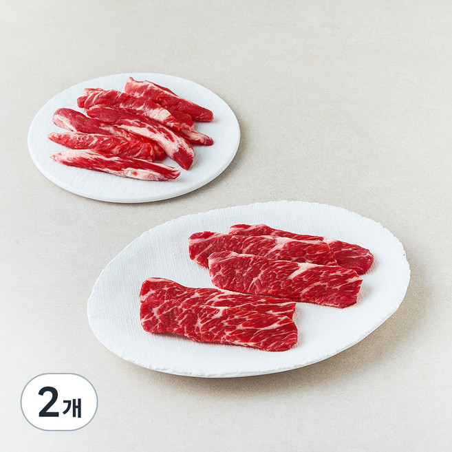 미국산 꽃갈비살 갈비살 반반팩 (냉장), 2개, 300g