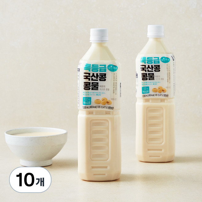 맑은물에 특등급 국산콩 콩물, 1L, 10개