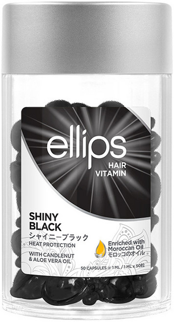 엘립스 헤어 비타민 샤이니 블랙 위드 캔들넛 앤 알로에베라 50p, 50ml, 1개