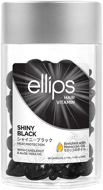엘립스 헤어 비타민 샤이니 블랙 위드 캔들넛 앤 알로에베라 50p, 50ml, 1개 - 쿠팡