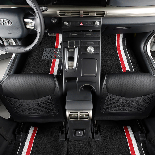 메이튼 두께 5mm 마이크로합사 뉴 코일매트 자동차 확장형 1열＋2열 풀세트, 현대 아이오닉5 콘솔박스 고정형 (2021년 5월~현재), 톰에디션