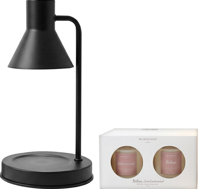 香氛融蠟薰香燈組 含蠟燭希爾頓酒店 + 洲際酒店 15 x 15 x 30cm, 黑色