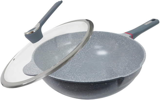 SILWA 西華 電磁爐適用 極輕深型陶瓷不沾炒鍋, 32cm, 1個