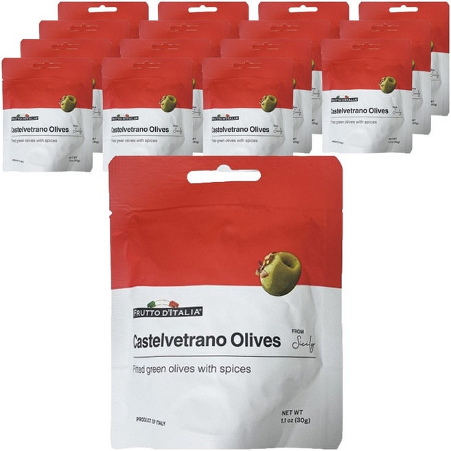 MADAMA OLIVA 西西里辣味去核綠橄欖, 30g, 16個