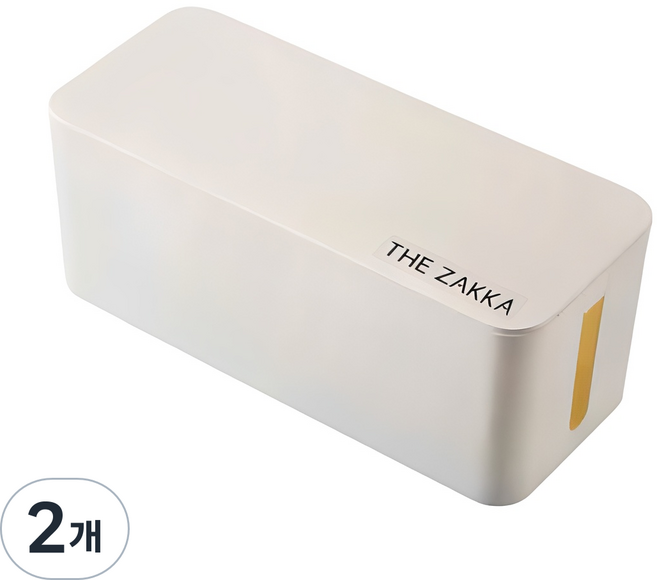 더자카 베스트심플 전선정리함, 2개, 화이트