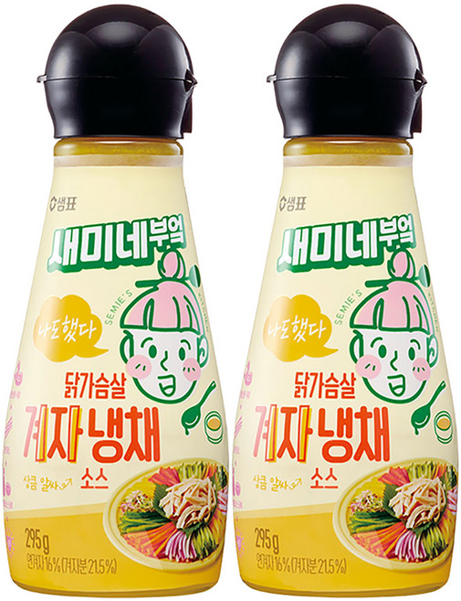 새미네부엌 닭가슴살 겨자냉채 소스, 295g, 2개