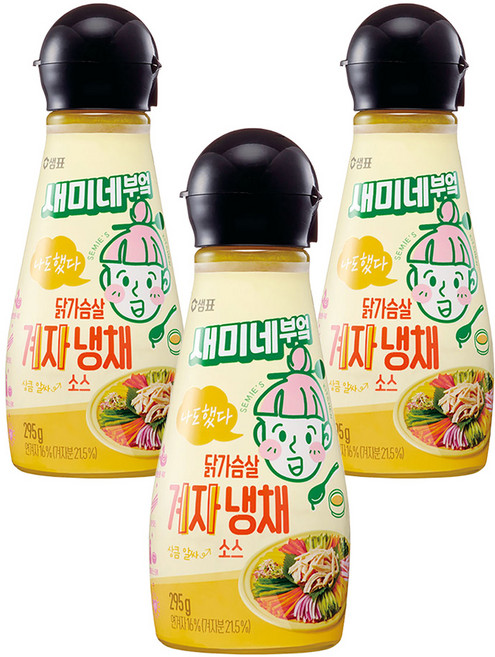 새미네부엌 닭가슴살 겨자냉채 소스, 295g, 3개
