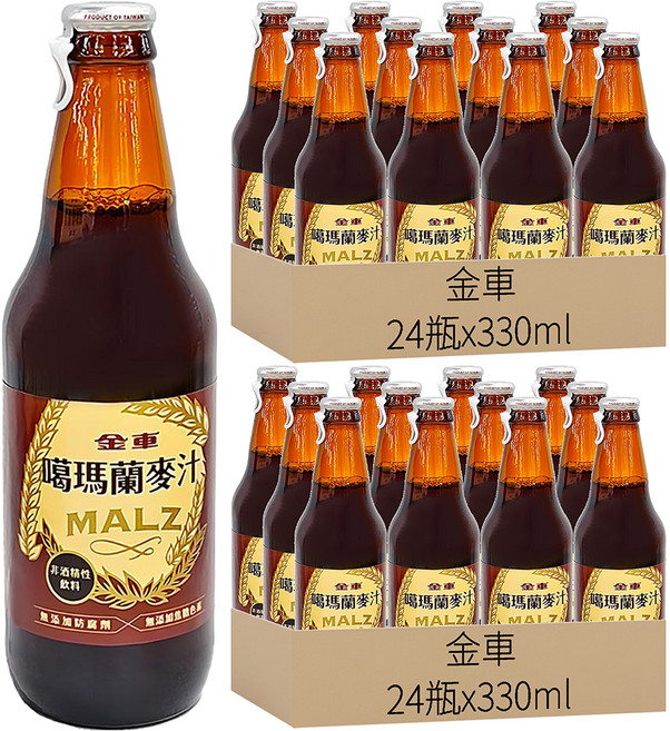 金車 噶瑪蘭麥汁, 330ml, 48瓶