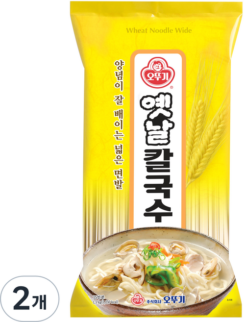 오뚜기 옛날 국수 칼국수, 1.5kg, 2개