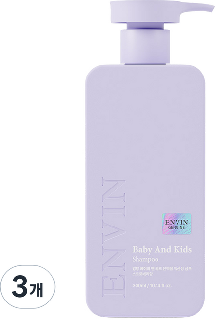 앙방 베이비 앤 키즈 단백질 약산성 샴푸 스트로베리향, 3개, 300ml