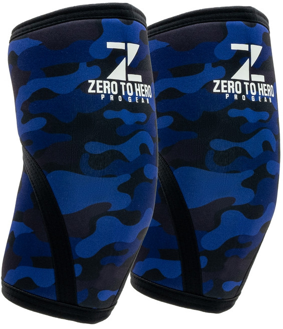 제로투히어로 네오프렌 헬스 팔꿈치보호대 양쪽 세트, 1세트, BLUECAMO