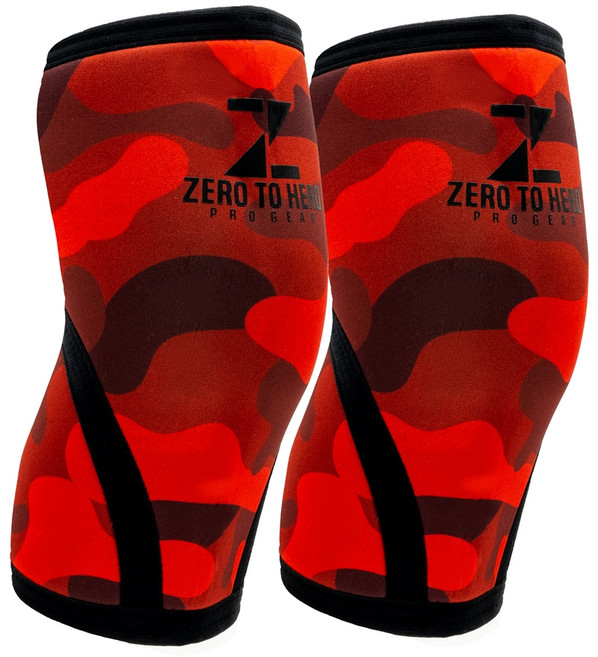 제로투히어로 네오프렌 헬스 팔꿈치보호대 7mm 양쪽 세트, 1세트, REDCAMO