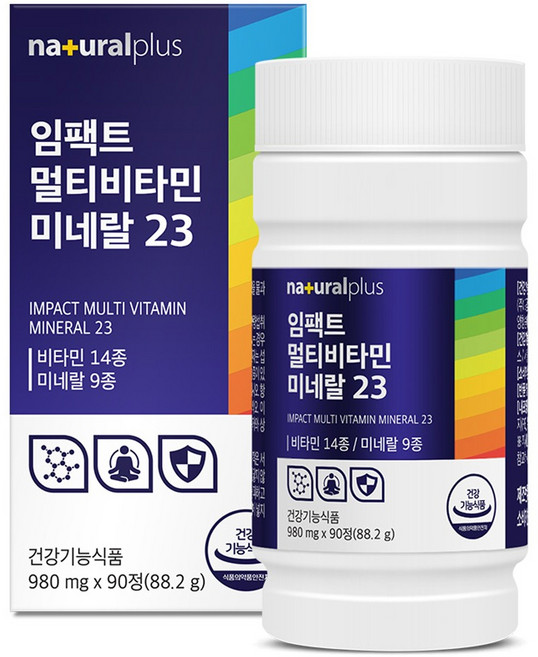 내츄럴플러스 임팩트 멀티비타민 미네랄 23, 90정, 1개