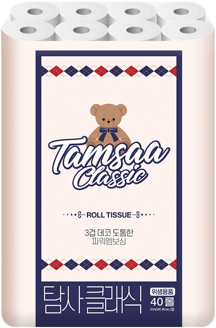 탐사 클래식 3겹 펄프 화장지 30m, 40개입, 1개