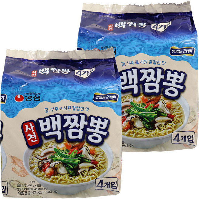 농심 사천백짬뽕 94g, 8개