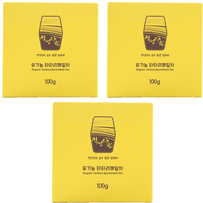 정성다린 유기농 타타리 메밀차, 100g, 1개입, 3개