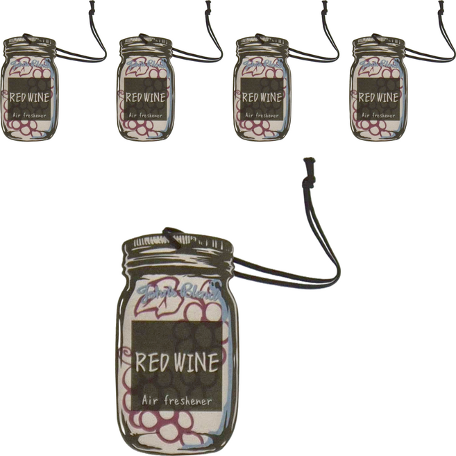 John's Blend 空氣清新香片 車用/室內香氛, 紅酒, 5片