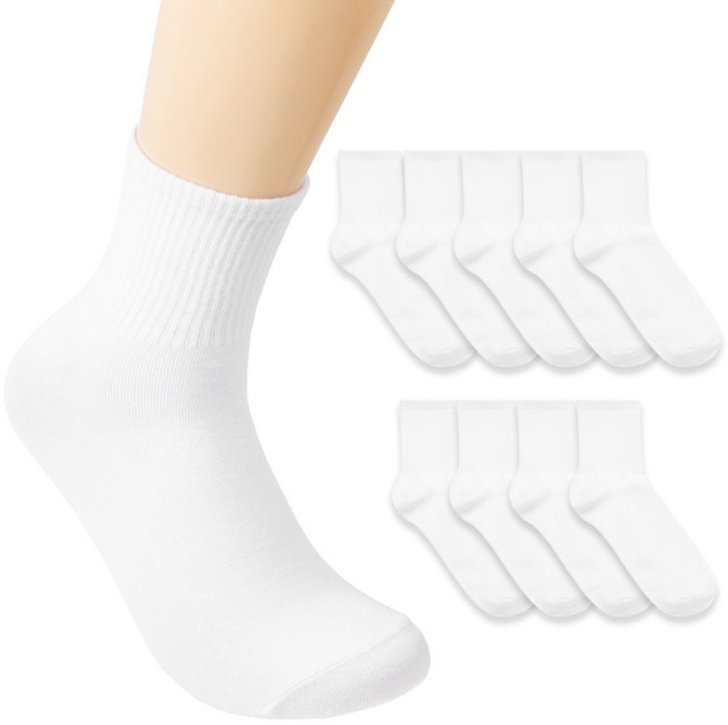 베이스알파에센셜 남성용 베이직 스포츠 커버 양말 10켤레 세트