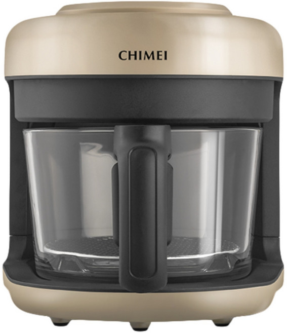 CHIMEI 奇美家電 玻璃氣炸鍋 25.1 x 19.9 x 22cm 2.5kg, EV-02G0FM, 焦糖奶茶色